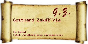 Gotthard Zakária névjegykártya